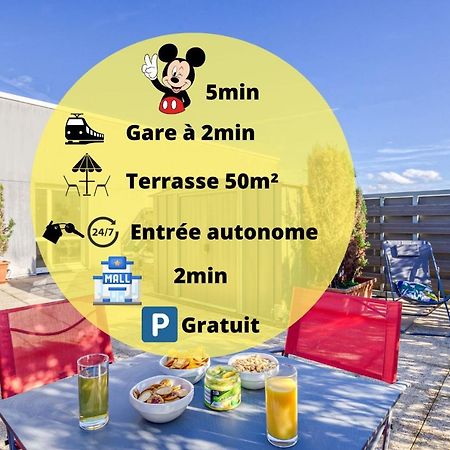 La Terrasse Disney/Gare/Centre A 3Min Parking Free Montévrain Exteriör bild